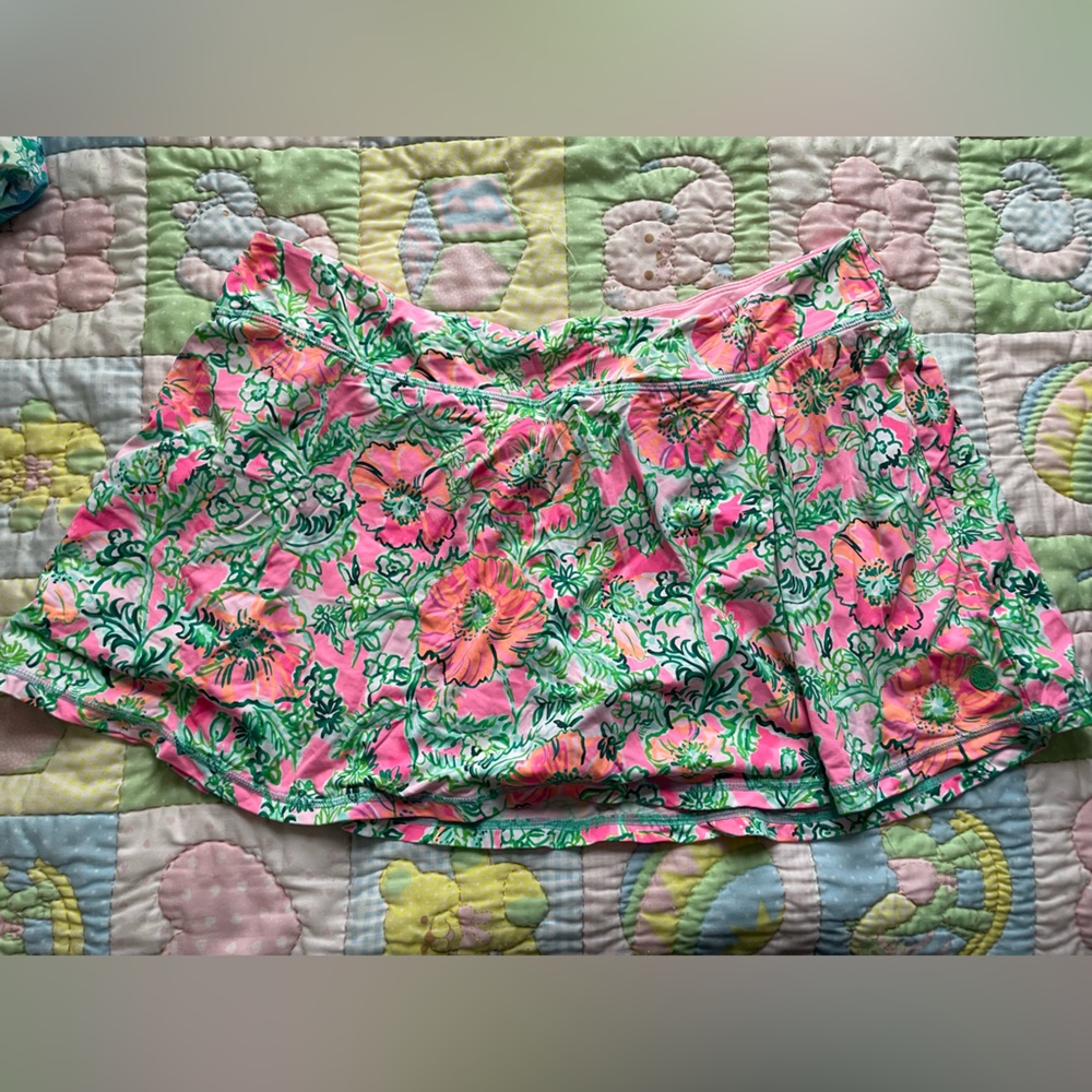 LILLY PULITZER XXL LUXLETIC SKORT PINK POPPIES